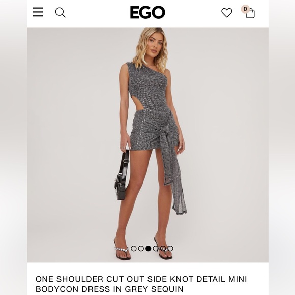 ego sequin dress Strappy Scoop Neck Mini Dress In Baby Pink Large Disc Sequin | EGO US